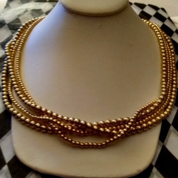 NAPIER Glamorous Gold Bead Layered Necklace**NEW! - Picture 5 of 7